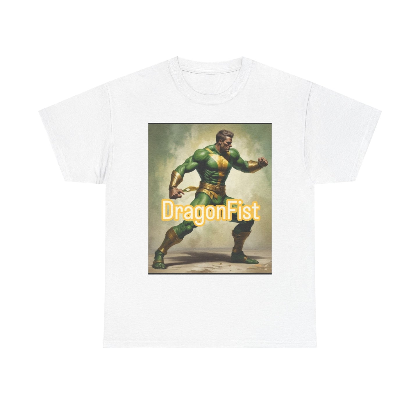 DragonFist Unisex Heavy Cotton Tee, Superhero Shirt, Comic Book Apparel, Gift for Fans, Casual Graphic Tee