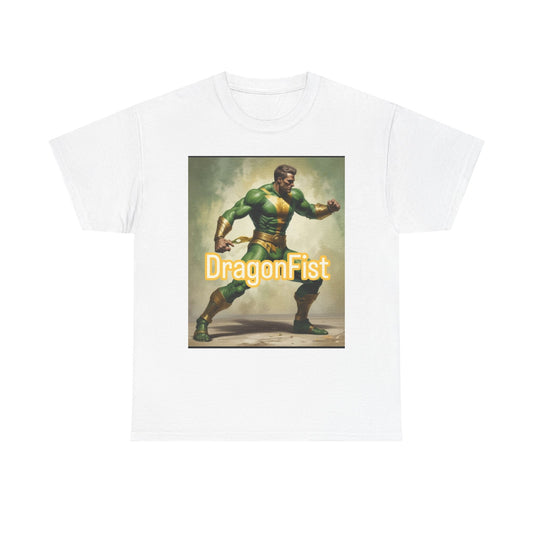 DragonFist Unisex Heavy Cotton Tee, Superhero Shirt, Comic Book Apparel, Gift for Fans, Casual Graphic Tee