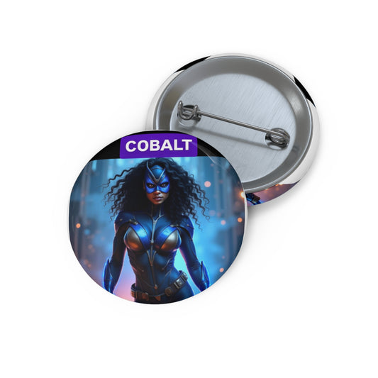 COBALT Pin Buttons - Unique Accessories for Fans, Gifts for Birthdays, Comic Con, and Everyday Wear, Collectible Badges, Cobalt Design