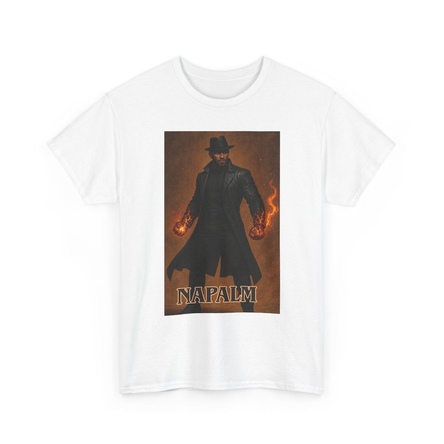 NAPALM T-Shirt — Vintage Fiery Wizard Graphic Tee