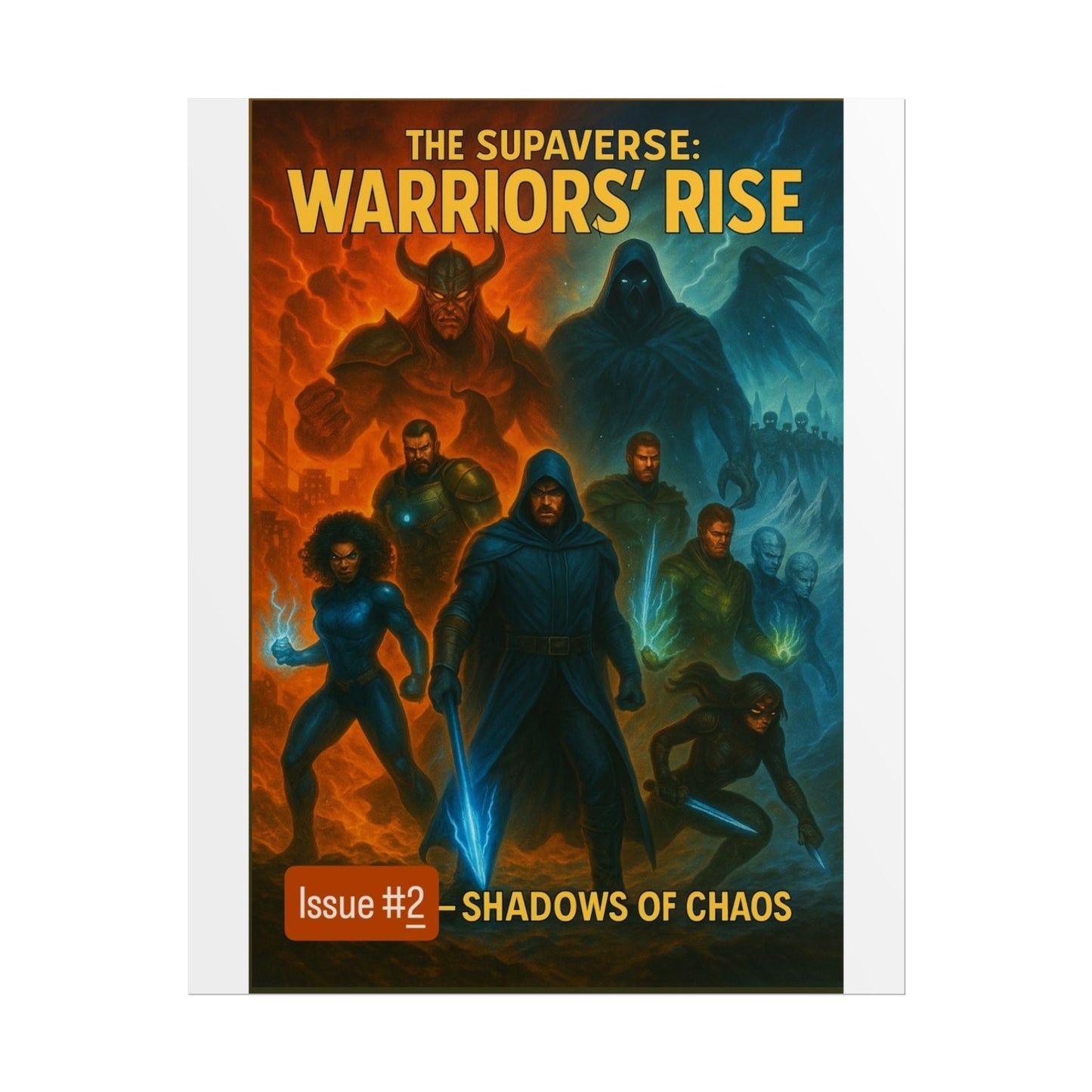 Epic Fantasy Rolled Poster - Supaverse: Warriors' Rise, Wall Art, Room Decor, Gift for Comic Lovers, Unique Collectible