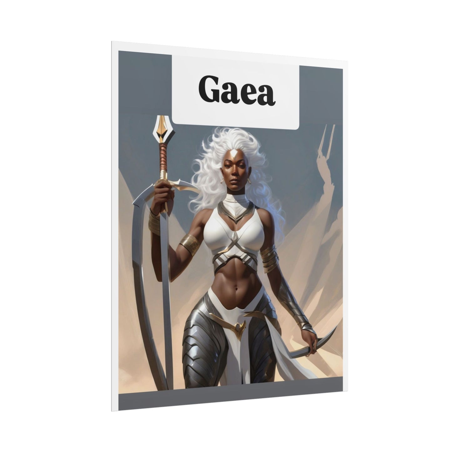 Gaea Wall Art Poster, Fantasy Art Print, Home Decor, Gift for Gamers, Mythology Wall Decor, Unique Wall Decoration