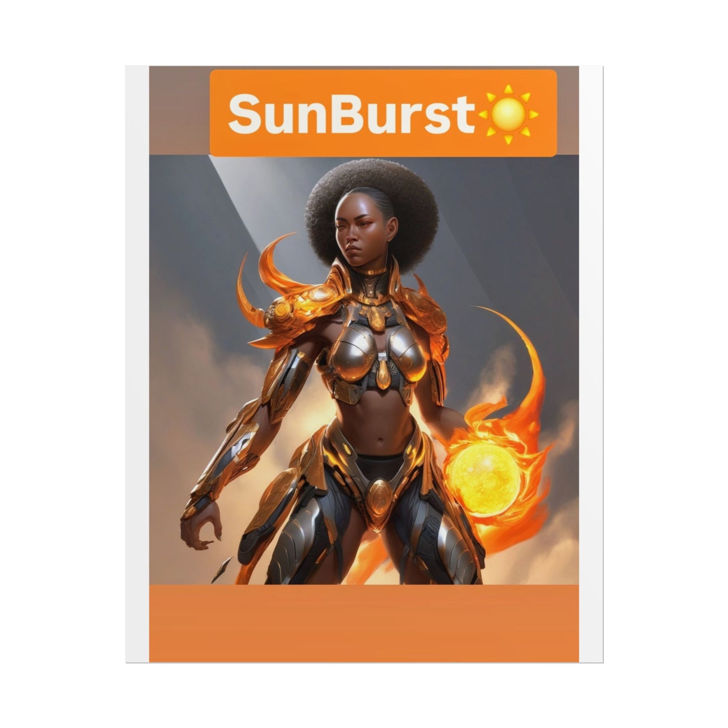 Vibrant Art Wall Poster - SunBurst Design, Home Decor, Gift for Her, Fantasy Room Art, Unique Wall Decor