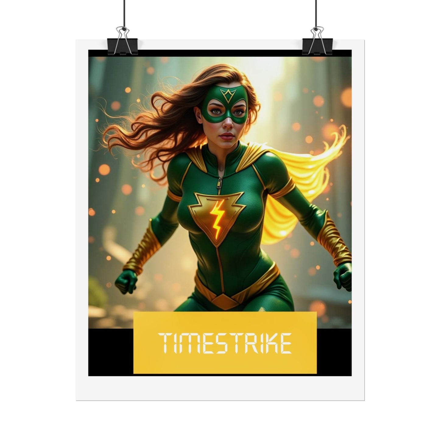 Superhero Rolled Poster, Vibrant Wall Art, Gift for Comic Fans, Timedstrike Decor, Kids Room Decoration