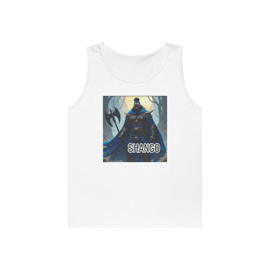 SHANGO Heavy Cotton Tank Top with Shango Design - Festival Wear, Summer Fashion, Comic-Con Gift, Vibrant Art, Casual Everyday