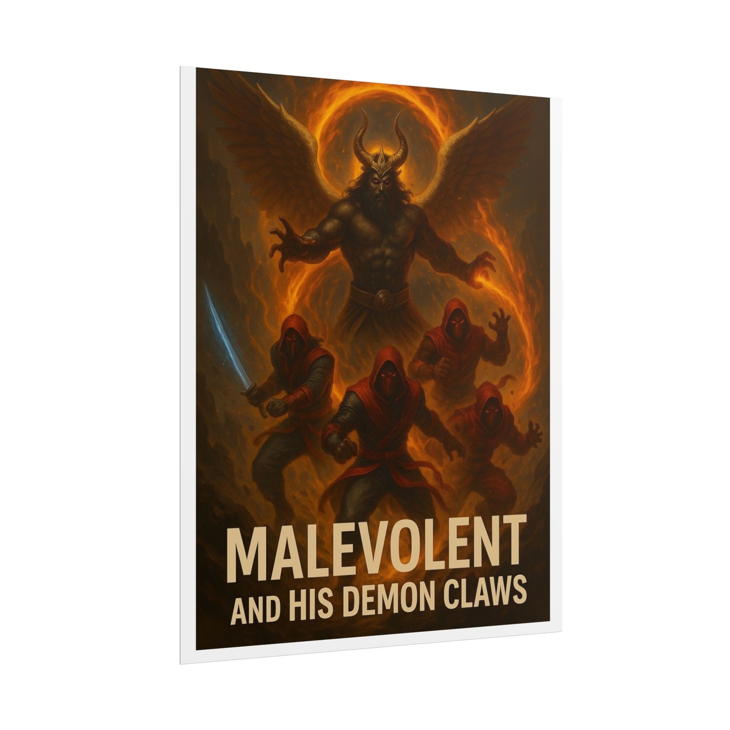 Dramatic Fantasy Art Poster, Malevolent and His Demon Claws Wall Decor, Gothic Home Art, Unique Gift for Fantasy Lovers, Dark [...]