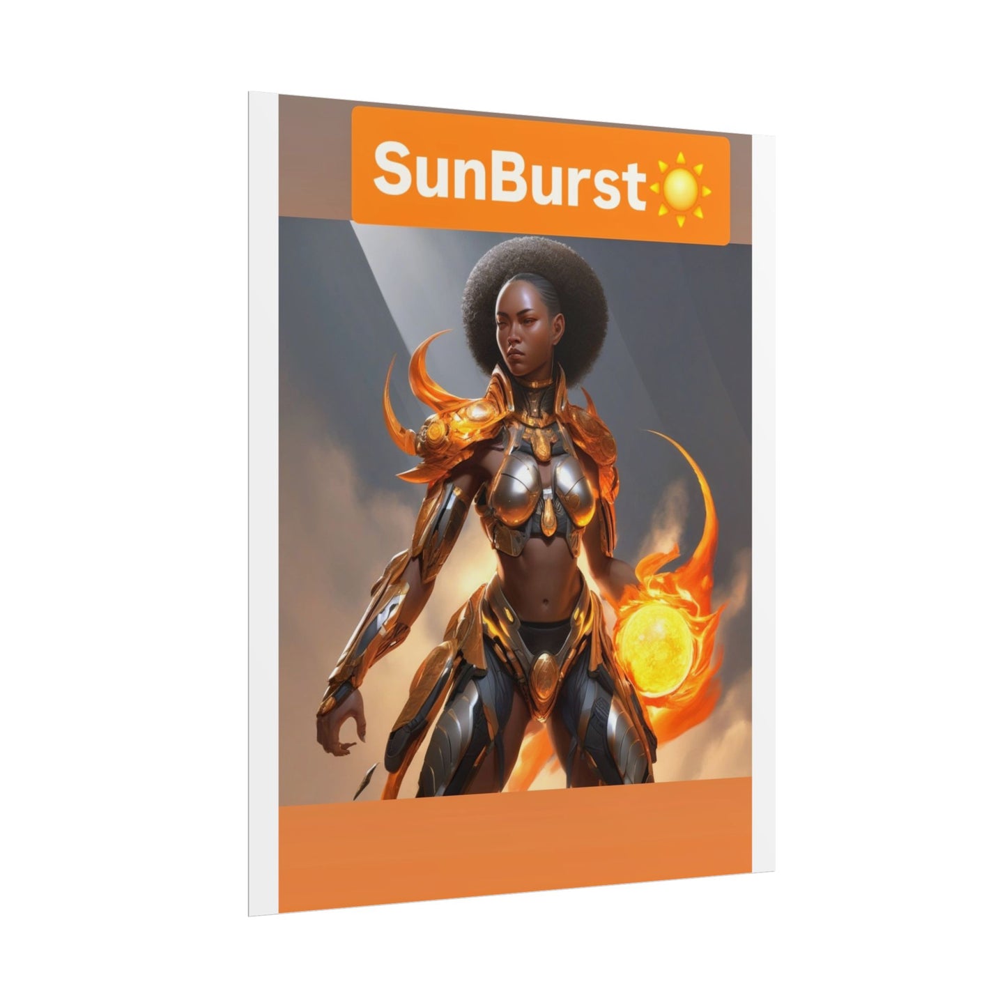 Vibrant Art Wall Poster - SunBurst Design, Home Decor, Gift for Her, Fantasy Room Art, Unique Wall Decor