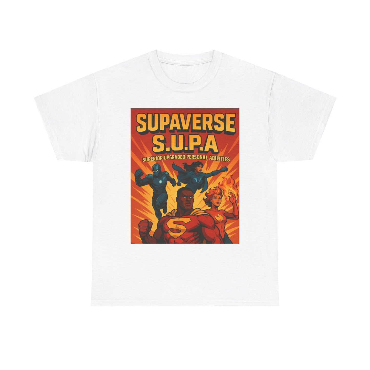 Supaverse S.U.P.A. Unisex Heavy Cotton Tee - Retro Superhero Graphic Tee, Comic Book Apparel, Fun Gift for Fans, Casual Wear, Comic [...]