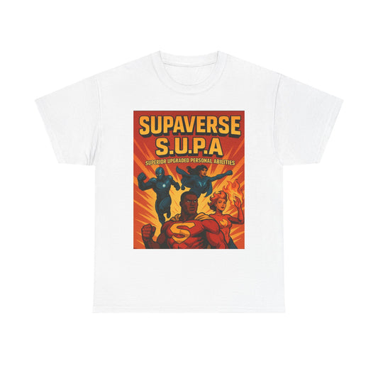 Supaverse S.U.P.A. Unisex Heavy Cotton Tee - Retro Superhero Graphic Tee, Comic Book Apparel, Fun Gift for Fans, Casual Wear, Comic [...]