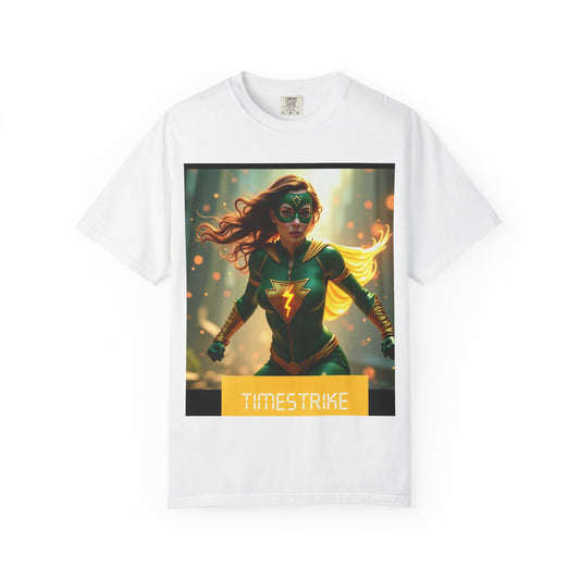 Superhero Timestrike T-shirt for Fans, Casual Wear, Gift for Comic Lovers, Graphic Tee for Events, Unisex Apparel