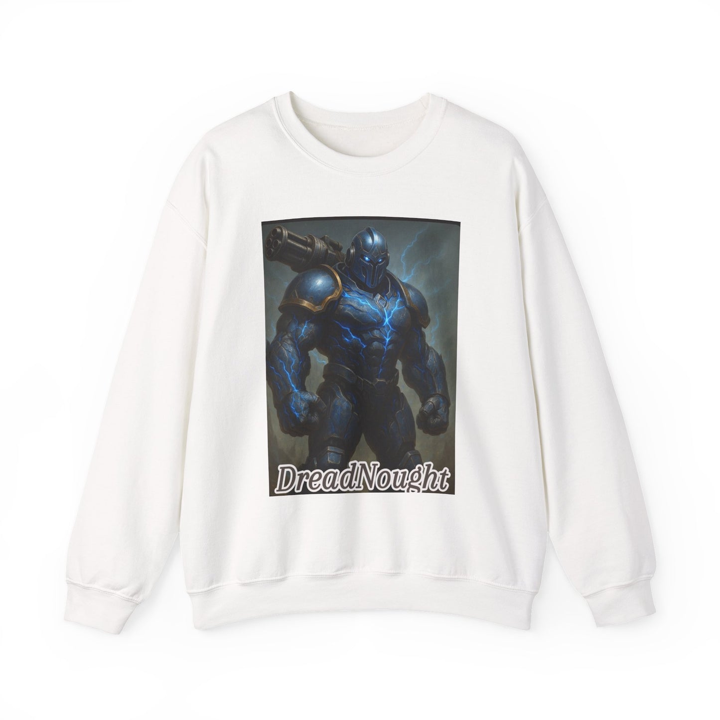 Dreadnought Graphic Sweatshirt — Futuristic Armored Robot Crewneck