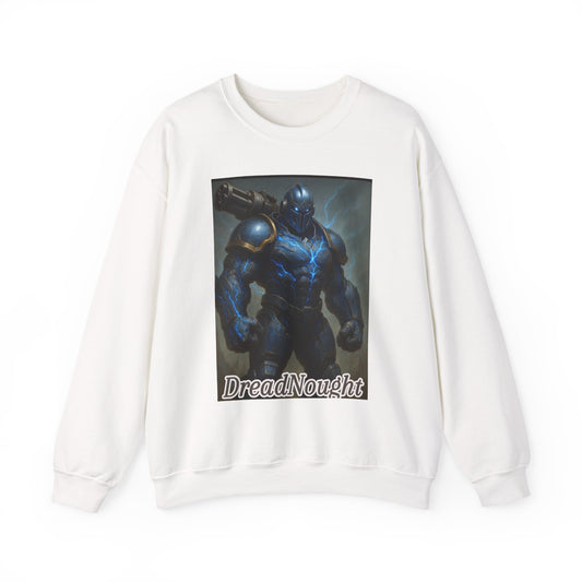 Dreadnought Graphic Sweatshirt — Futuristic Armored Robot Crewneck