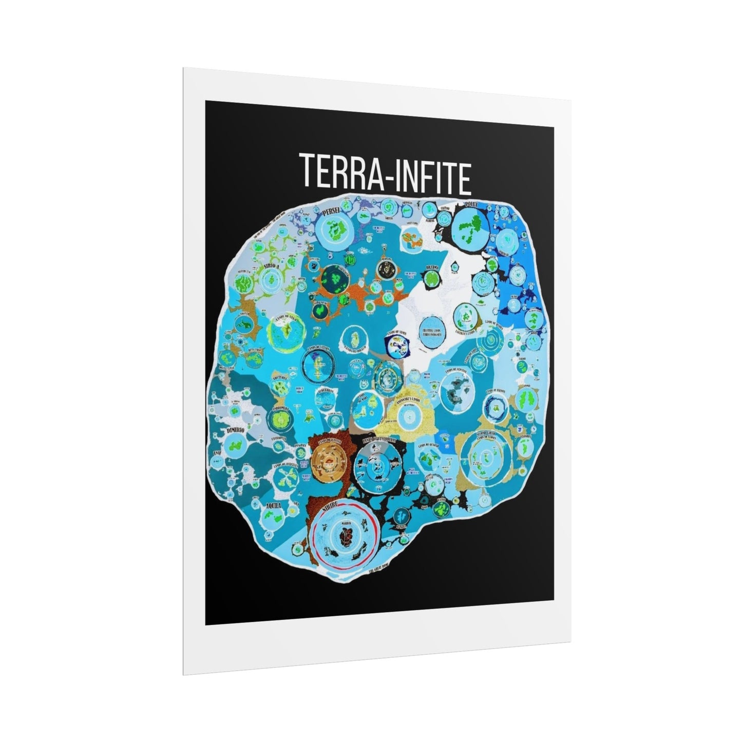 Terra-Infinite Rolled Poster Art Print, Wall Decor, Gift for Nature Lovers, Educational Wall Art, Eco-Friendly Home Decor