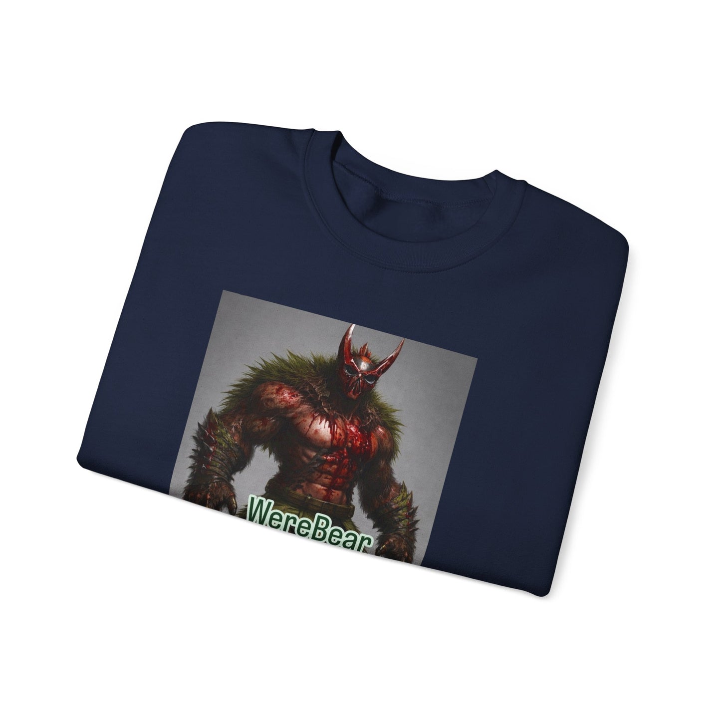 Werebear Graphic Sweatshirt — Monster Bear Illustration Crewneck