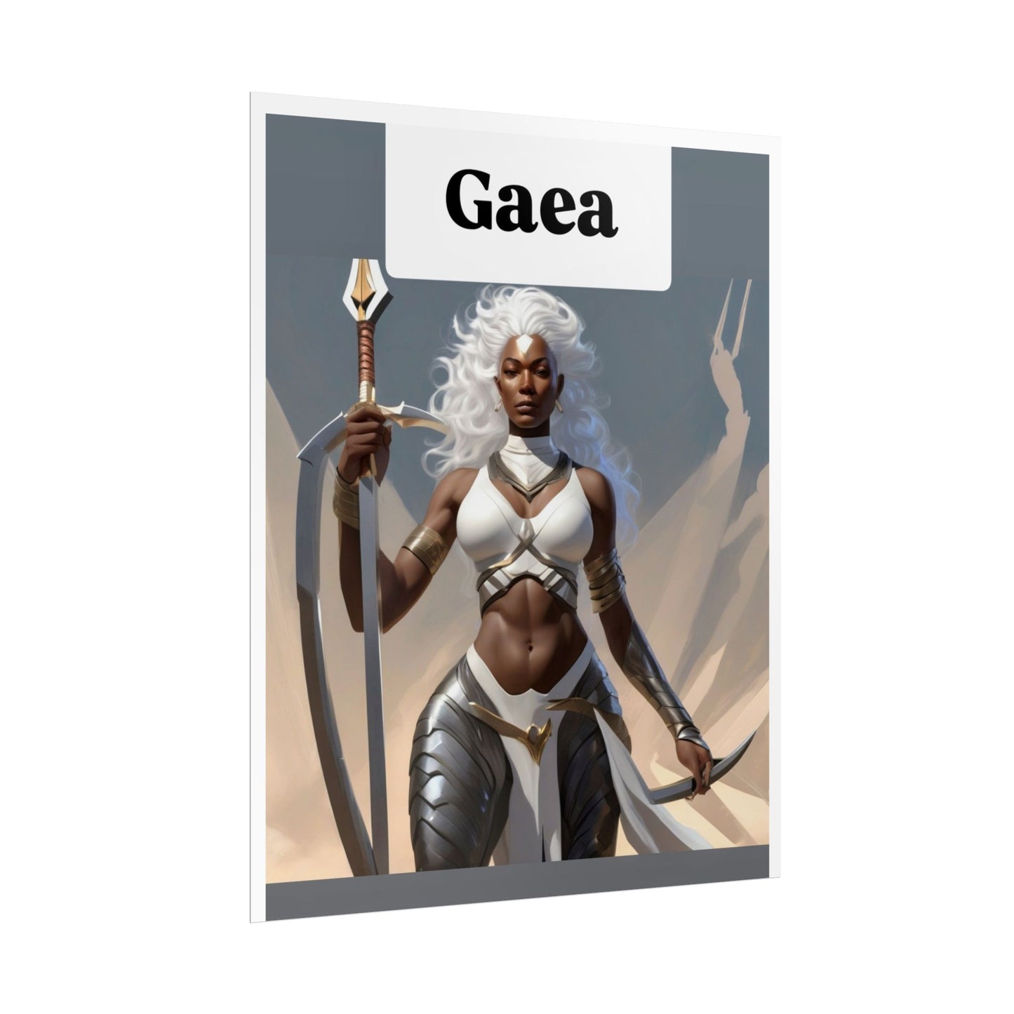 Gaea Wall Art Poster, Fantasy Art Print, Home Decor, Gift for Gamers, Mythology Wall Decor, Unique Wall Decoration