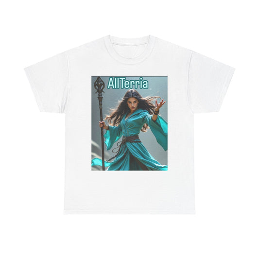 AllTerria Fantasy Unisex Heavy Cotton Tee, Graphic Tee, Gift for Fantasy Lovers, Apparel for Conventions, Cozy Everyday Wear