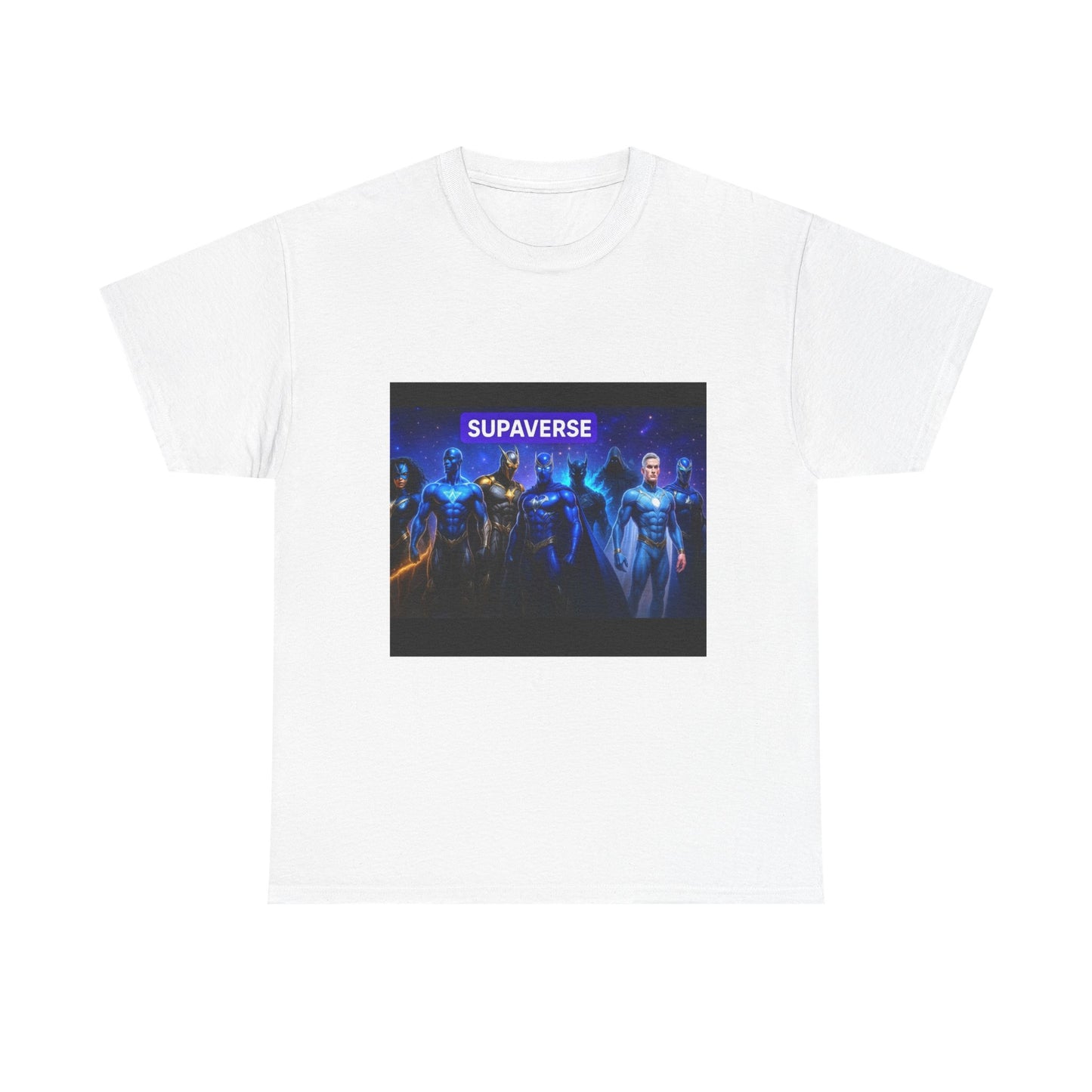 Supaverse Unisex Heavy Cotton Tee | Cool Graphic T-Shirt for Fans | Perfect for Casual Wear, Gifts, or Events