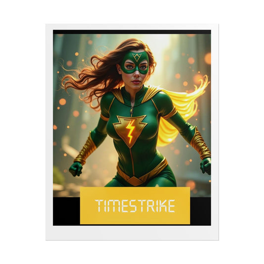 Superhero Rolled Poster, Vibrant Wall Art, Gift for Comic Fans, Timedstrike Decor, Kids Room Decoration