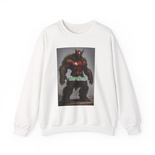 Werebear Graphic Sweatshirt — Monster Bear Illustration Crewneck