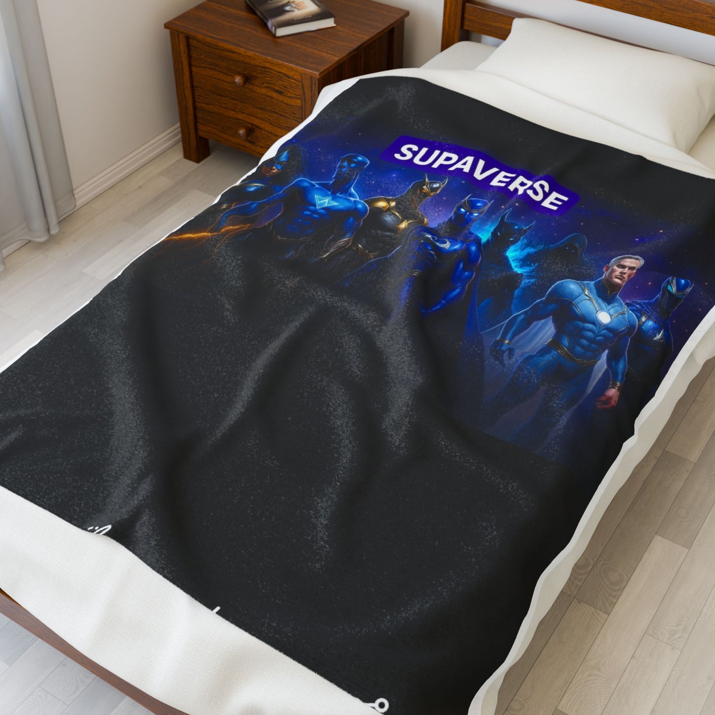 Superhero Velveteen Plush Blanket - Cozy Throw, Gift for Superhero Fans, Soft Decor, Movie Night Essential, Kids Bedroom