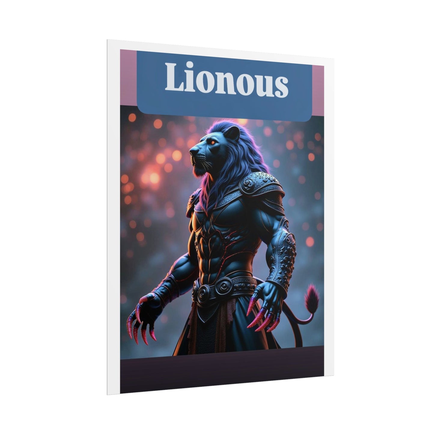 Majestic Lionous Art Poster, Wall Decor, Gift for Animal Lovers, Unique Artwork, Home Decoration, Gallery Wall