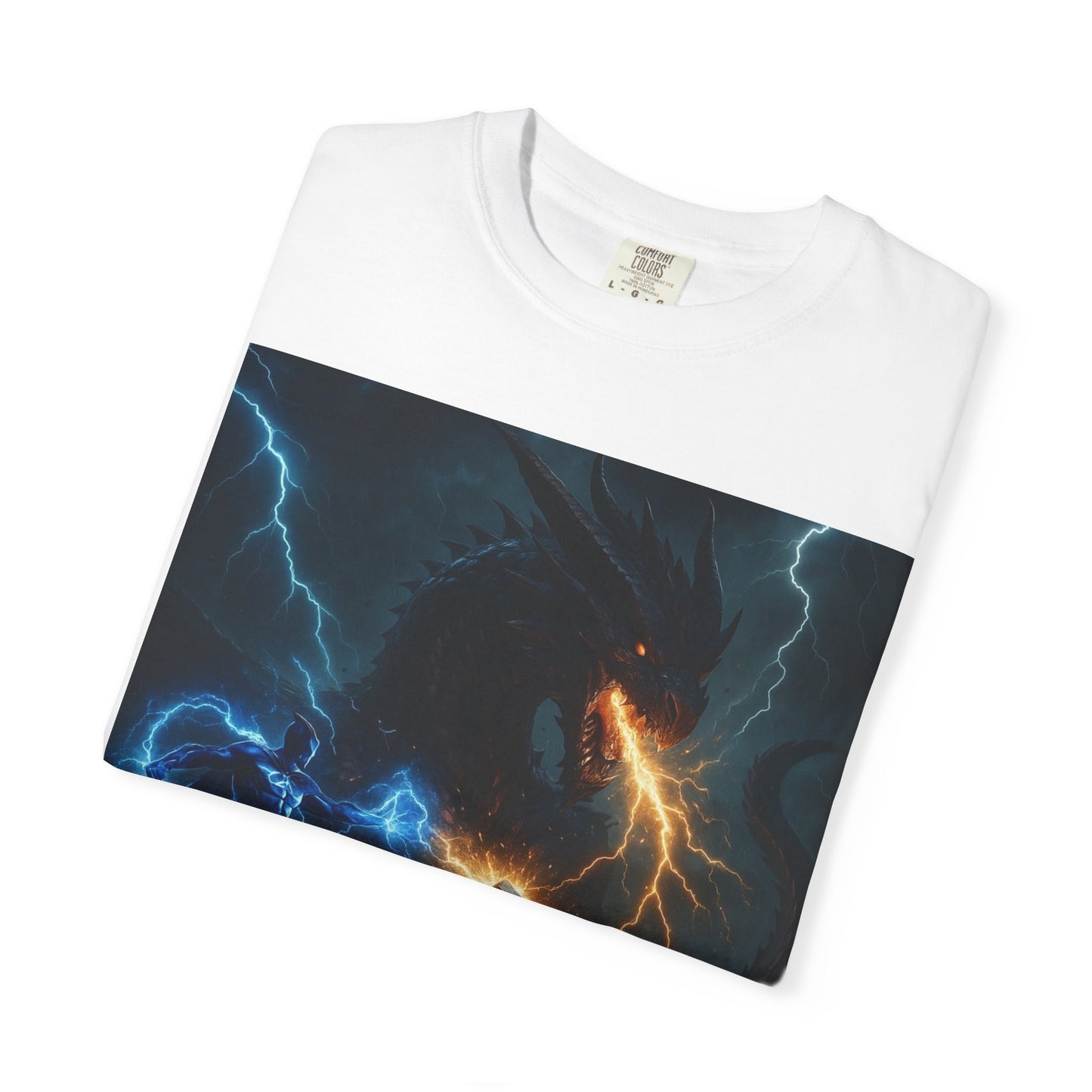 Epic Fantasy Lightning T-shirt, Unisex Graphic Tee, Gift for Gamers, Casual Wear, Fantasy Artwork, Unique Design Tee
