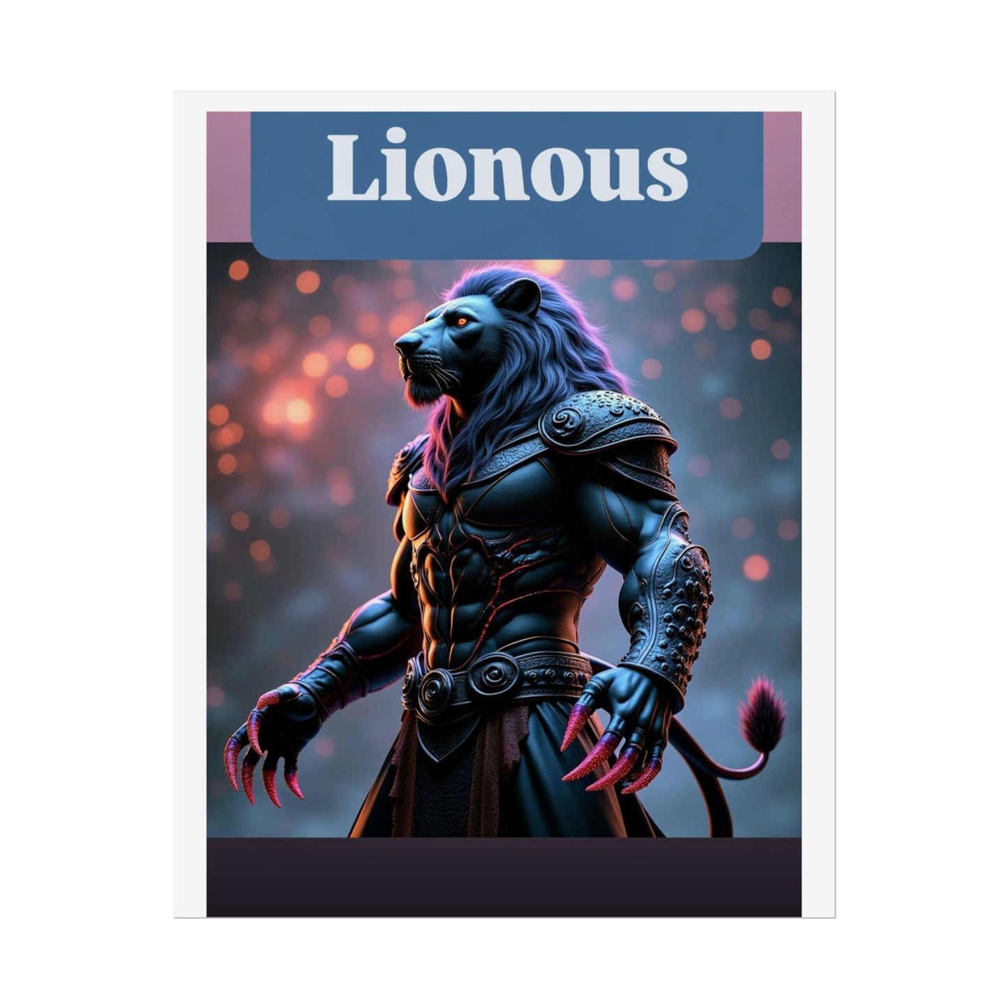 Majestic Lionous Art Poster, Wall Decor, Gift for Animal Lovers, Unique Artwork, Home Decoration, Gallery Wall