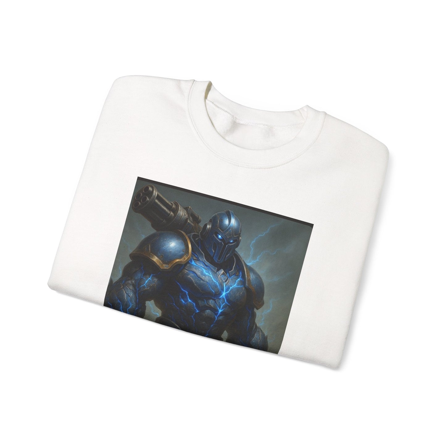 Dreadnought Graphic Sweatshirt — Futuristic Armored Robot Crewneck