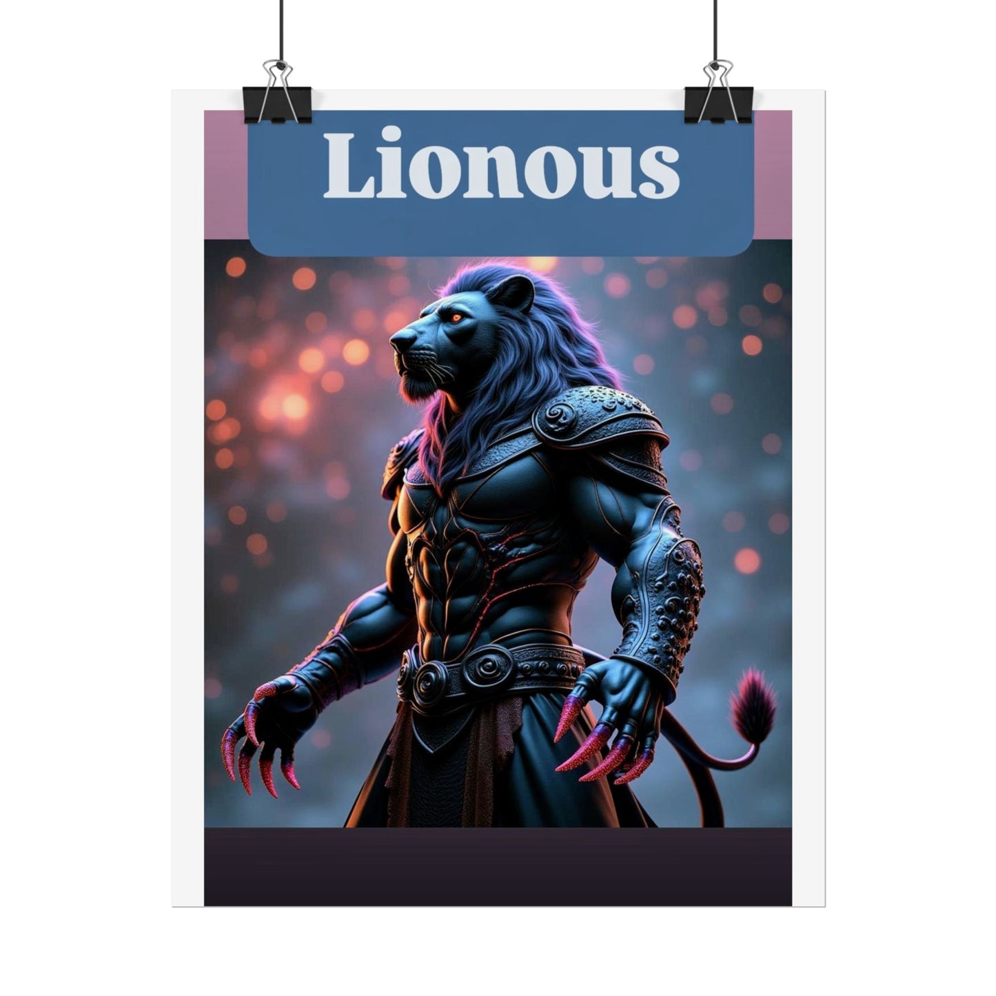 Majestic Lionous Art Poster, Wall Decor, Gift for Animal Lovers, Unique Artwork, Home Decoration, Gallery Wall